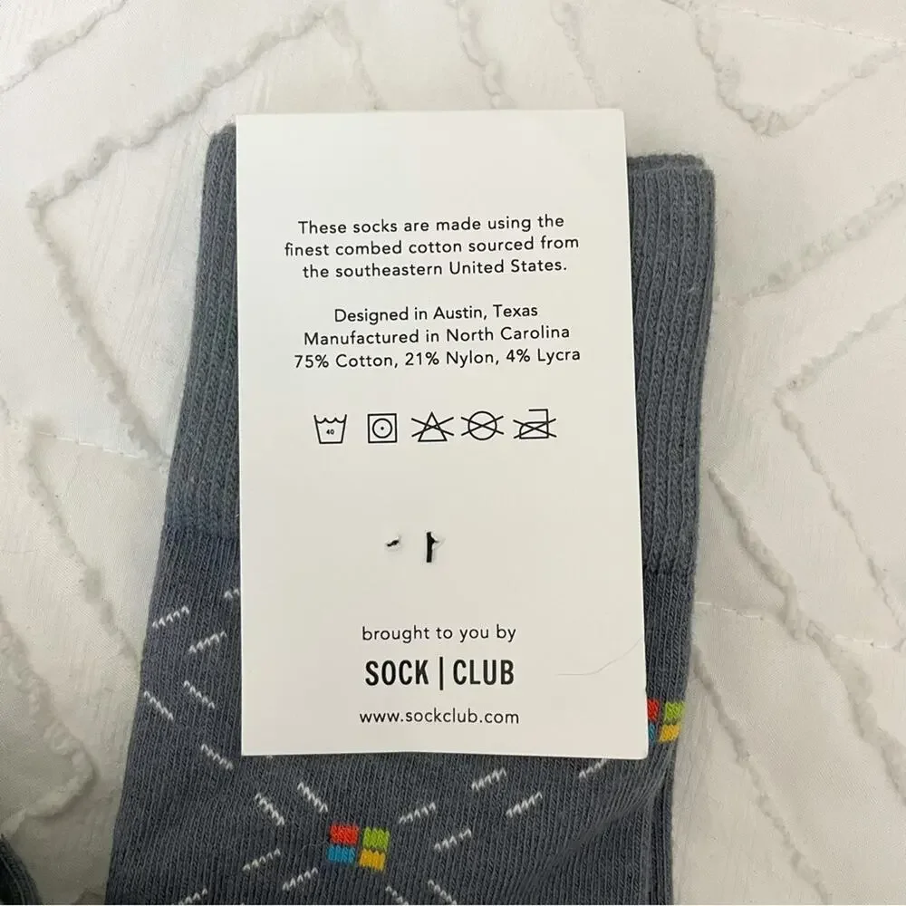 Microsoft Socks NWT Grey Sock Club